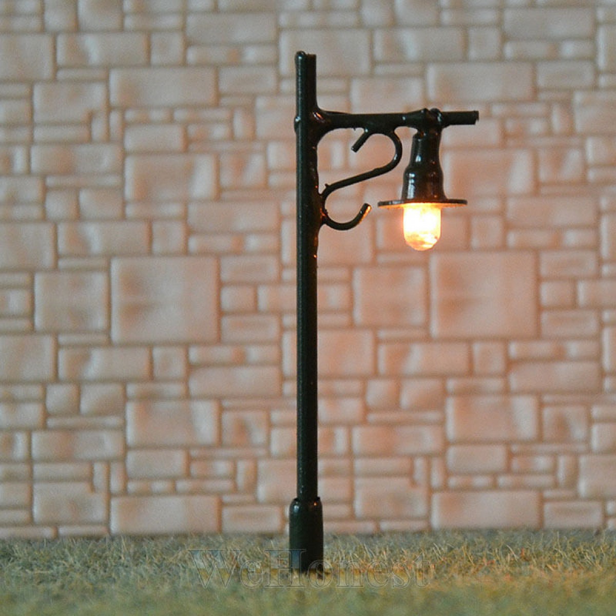 5  x  N scale Metal Model Lampposts 12V Street Lights Scenery Lamps R34-5 Black